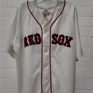 Josh Beckett #19 Boston Red Sox Majestic Jersey  White (XXL)